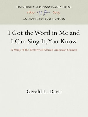 cover image of I Got the Word in Me and I Can Sing It, You Know